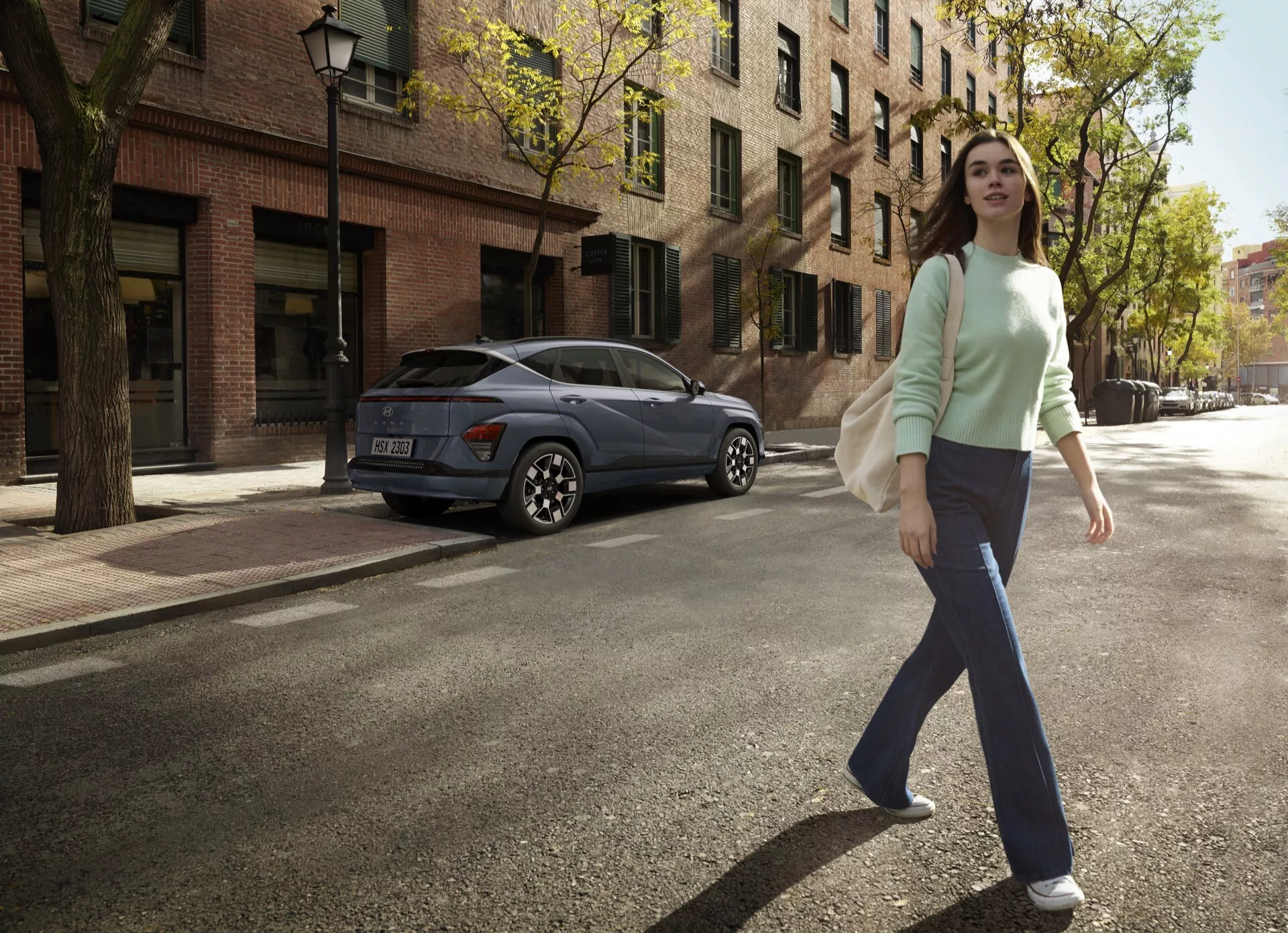 2023-as Hyundai Kona, 2. generáció, modern tervezés, fejlett biztonsági funkciók és javított teljesítményképességek bemutatása nagy felbontásban